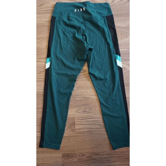 PINK Victoria's Secret Ultimate Legging Green / Black Ankle Length - Size M - Picture 12 of 16